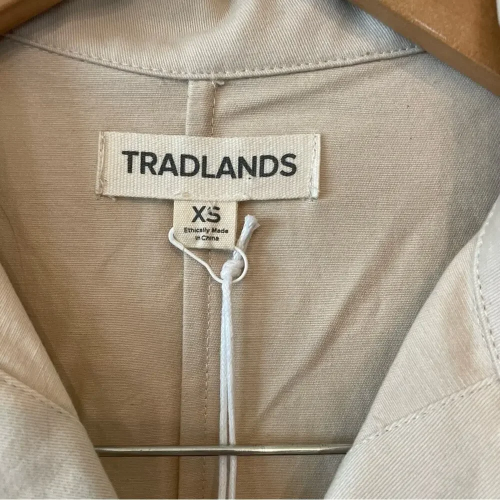 Tradlands Cream Short-Sleeve Utility Jumpsuit
